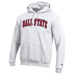 BSU Cardinals Men's Champion Block State Fleece Hoodie - White