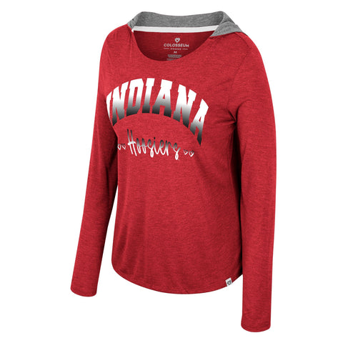 Indiana Hoosiers Women's Hooded Long-Sleeve T-Shirt