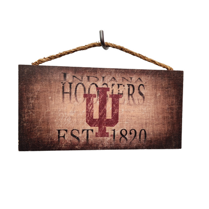 Indiana Hoosiers Distressed Wood Sign