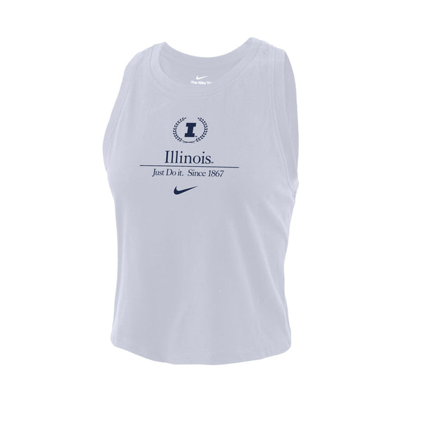 Illinois Tank Top Women's White Nike Crop – Gameday Spirit Fanstore