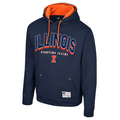 Illinois Fighting Illini Men's Outlined Wordmark Hoodie
