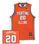 Illinois Fighting Illini Youth Ty Rodgers #20 Basketball Jersey