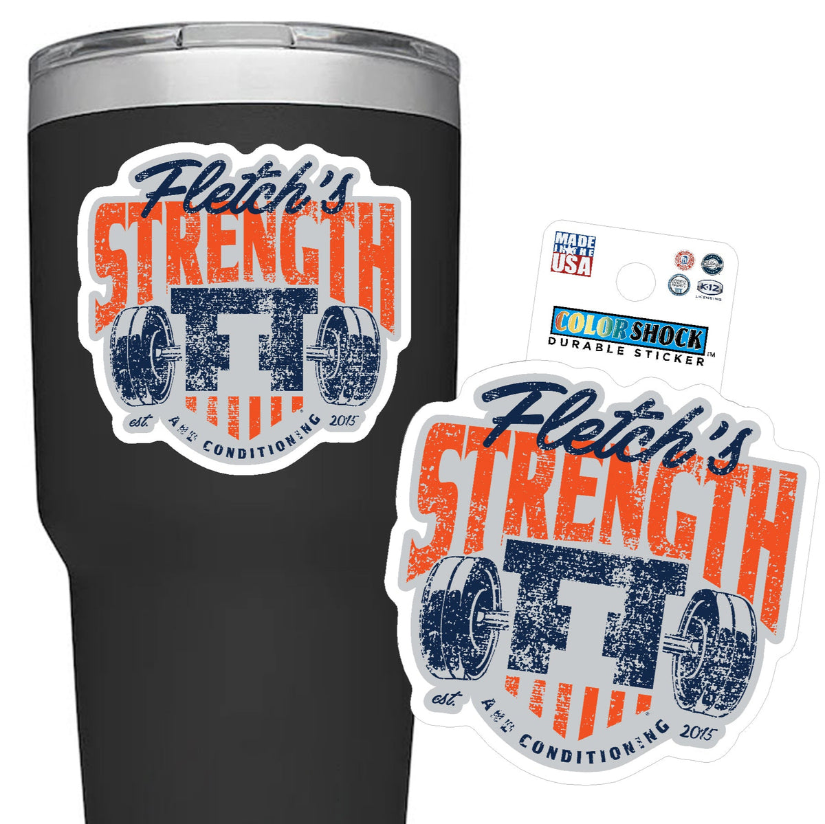 Illinois Fighting Illini Fletch's Sticker – Gameday Spirit Fanstore
