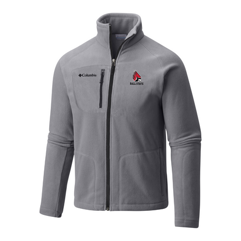 BSU Cardinals Men's Columbia Cool Grey Fast Trek II Full-Zip