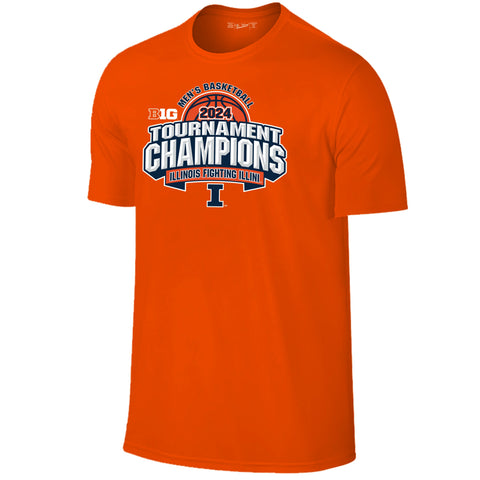 Illinois Fighting Illini Men's Basketball B1G Tournament Championship Orange T-Shirt