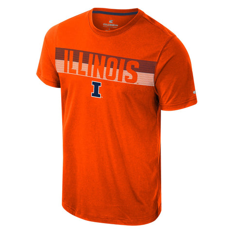 Illinois Fighting Illini Men's Orange Bar Short-Sleeve T-Shirt