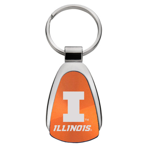 Illinois Fighting Illini Orange Teardrop Keychain