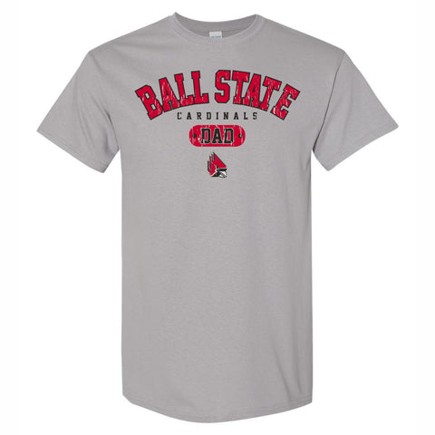 BSU Cardinals Dad Pill Gray T-Shirt