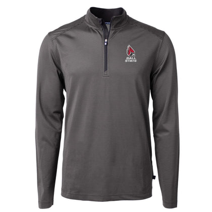 BSU Cardinals Men's Cutter &amp; Buck Virtue Gray Quarter-Zip