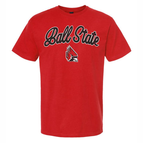 BSU Cardinals Script Cardinal Head T-Shirt