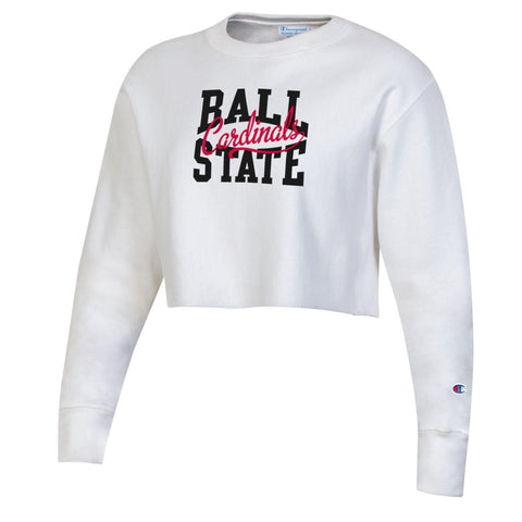 BSU Cardinals Women's Champion Boyfriend Cropped Crew