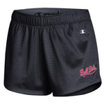 BSU Cardinals Women's Champion Script Mesh Black Shorts