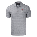 BSU Cardinals Men's Cutter &amp; Buck Forge Eco Heather Stripe Recycled Polo