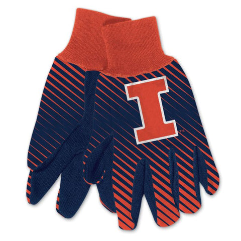 Illinois Fighting Illini Two-Tone Garden Gloves