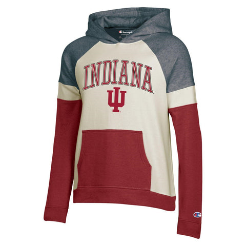 Indiana Hoosiers Women's Champion Vintage Colorblock Hoodie