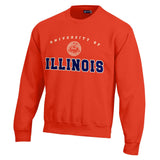 Illinois Fighting Illini Men's Gear Big Cotton Seal Crewneck Sweatshirt