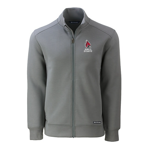 BSU Cardinals Men's Cutter & Buck Roam Eco Full-Zip Jacket