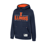 Illinois Fighting Illini Youth Embroidered Navy Hoodie