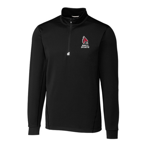 BSU Cardinals Men's Cutter & Buck Traverse Stretch Quarter-Zip Pullover