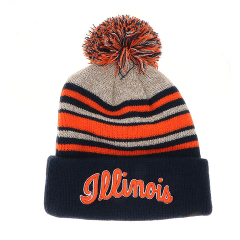 Illinois Fighting Illini Legend Spirit Stripe Cuff Beanie