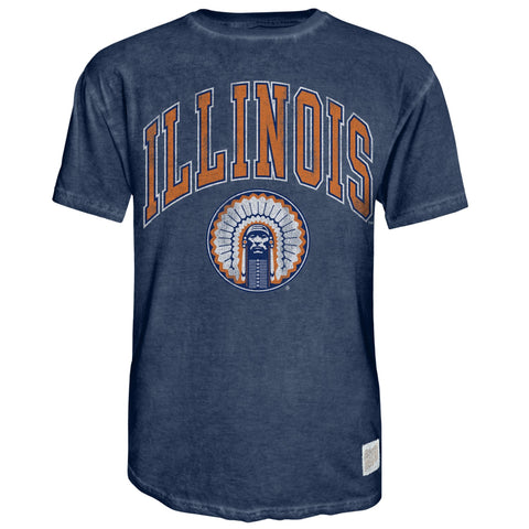 Illinois Fighting Illini Vintage Wash Chief Illiniwek T-Shirt