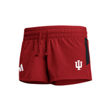 Indiana Hoosiers Women's Adidas 3-Stripe Trident Red Shorts