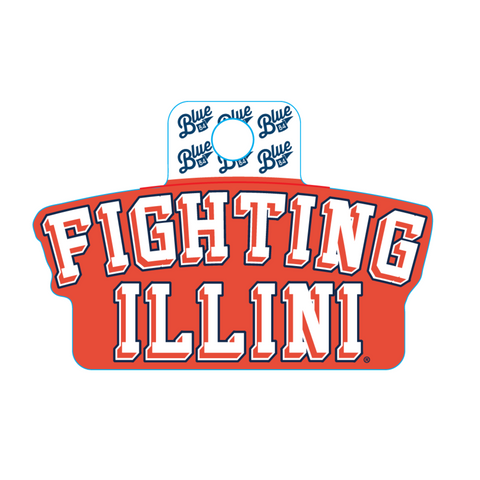 Illinois Fighting Illini Blue 84 Double Space Sticker
