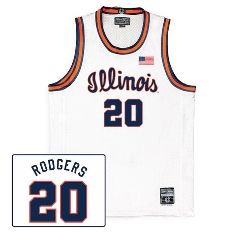 Illinois Fighting Illini Ty Rodgers #20 Basketball Jersey