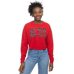 BSU Cardinals Women's Cropped Red Long-Sleeve T-Shirt