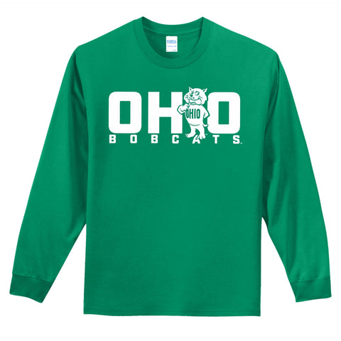 Ohio Bobcats Rufus Green Long-Sleeve T-Shirt