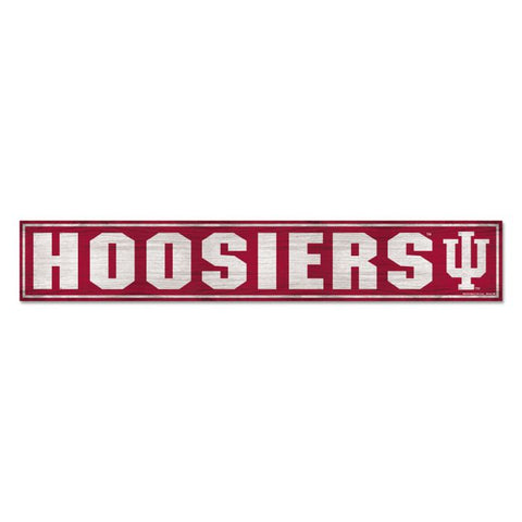 Indiana Hoosiers 6" x 36" Wood Sign