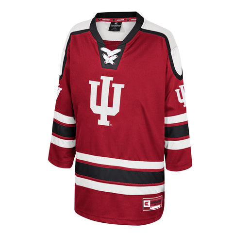 Indiana Hoosiers Youth Red Hockey Jersey