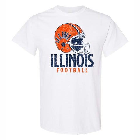 Illinois Fighting Illini Retro Helmet T-Shirt