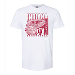 Indiana Hoosiers Basketball Hoop White T-Shirt