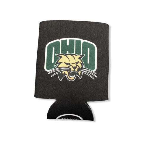 Ohio Bobcats Attack Cat Black Coozie