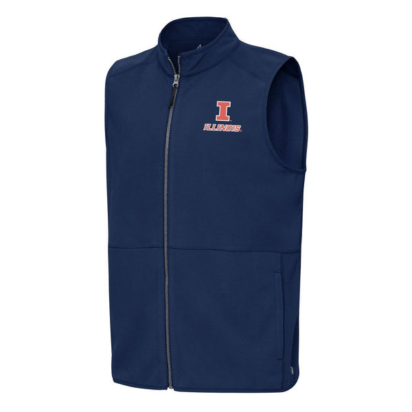 Illinois Vest Men's Navy Antigua Full-Zip Block I – Gameday Spirit
