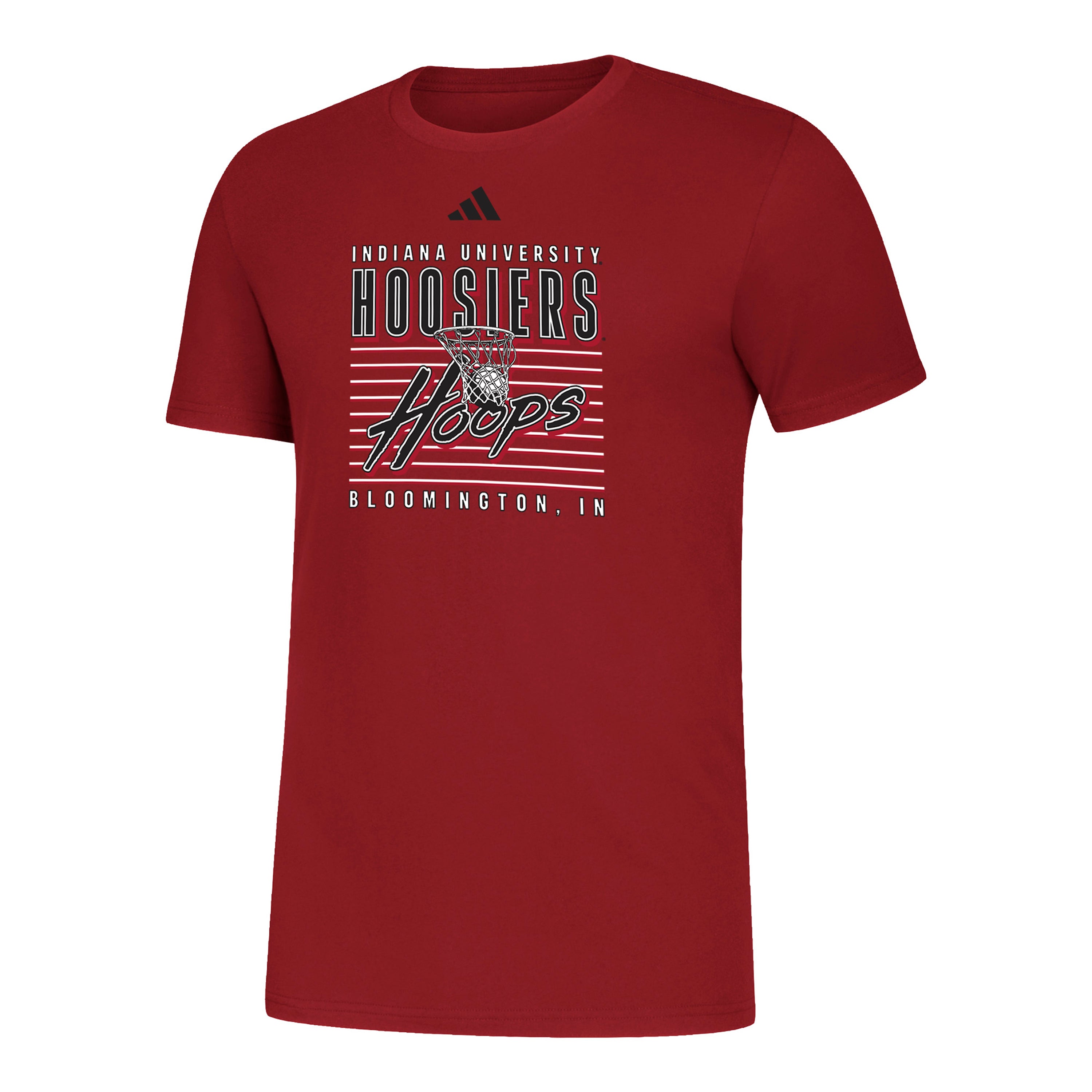 adidas basketball gear Indiana Basketball Shirt Adidas Crimson Stripe