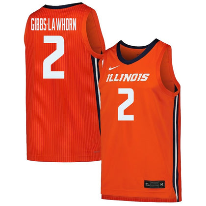 Dra Gibbs-Lawhorn Nike Illini Basketball Jersey
