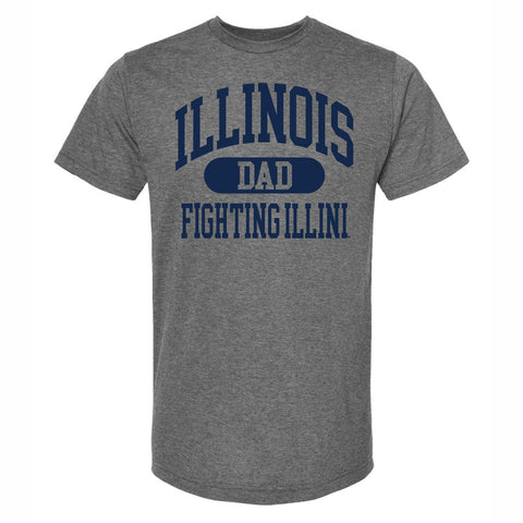 Illinois Fighting Illini Men's Oval Dad Short-Sleeve T-Shirt