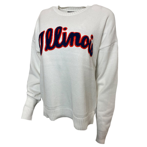 Illinois Fighting Illini Women's Script Logo Knit Sweater