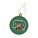 Ohio Bobcats Green Attack Cat Ornament