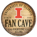 Illinois Fighting Illini 14" Round Fancave Sign