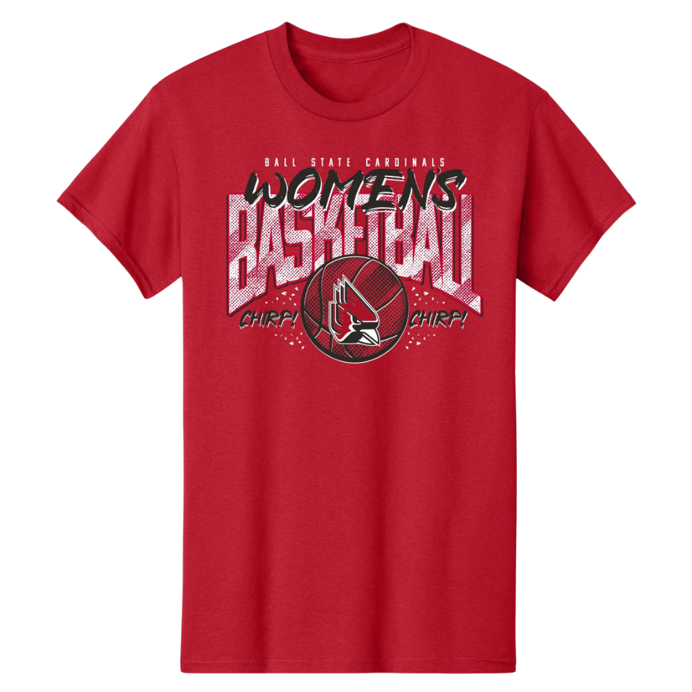 Ball State Cardinals Women's Basketball Handwritten Arch Tee - Red ...