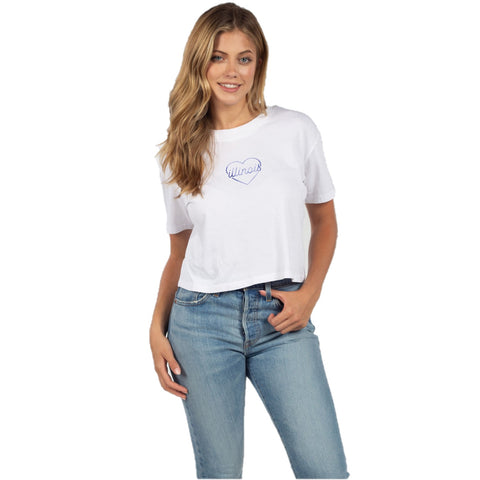 Illinois Fighting Illini Women's Chicka-D Heart Short-Sleeve T-Shirt