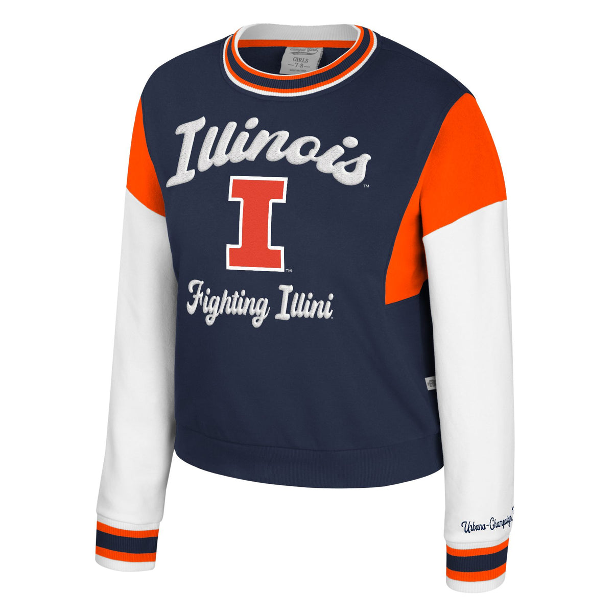 Illini Fighting Illini Womens Colorblock Crew – Gameday Spirit Fanstore