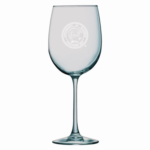 Illinois Fighting Illini Seal Wine Glass