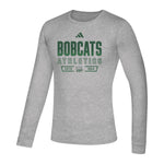 Ohio Bobcats Men's Adidas Grey Athletics Long-Sleeve T-Shirt