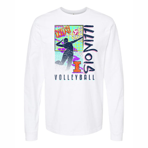 Illinois Fighting Illini 90's Volleyball Long-Sleeve T-Shirt