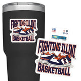 Illinois Fighting Illini Basketball Sneakers Decal