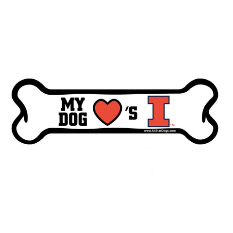 Illinois Fighting Illini Bone Magnet